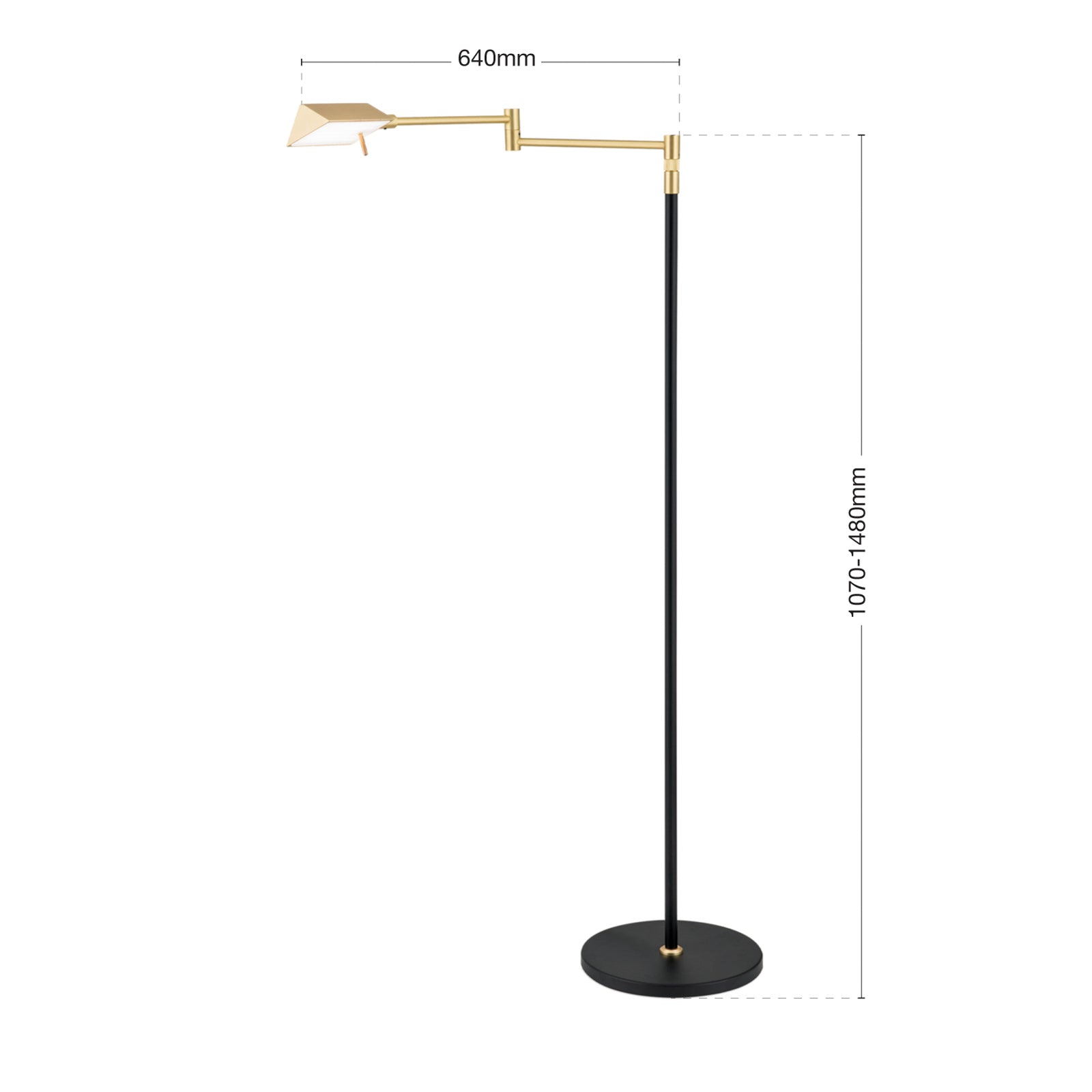 Montert LED gulvlampe Boston berøringsdimmer i stue