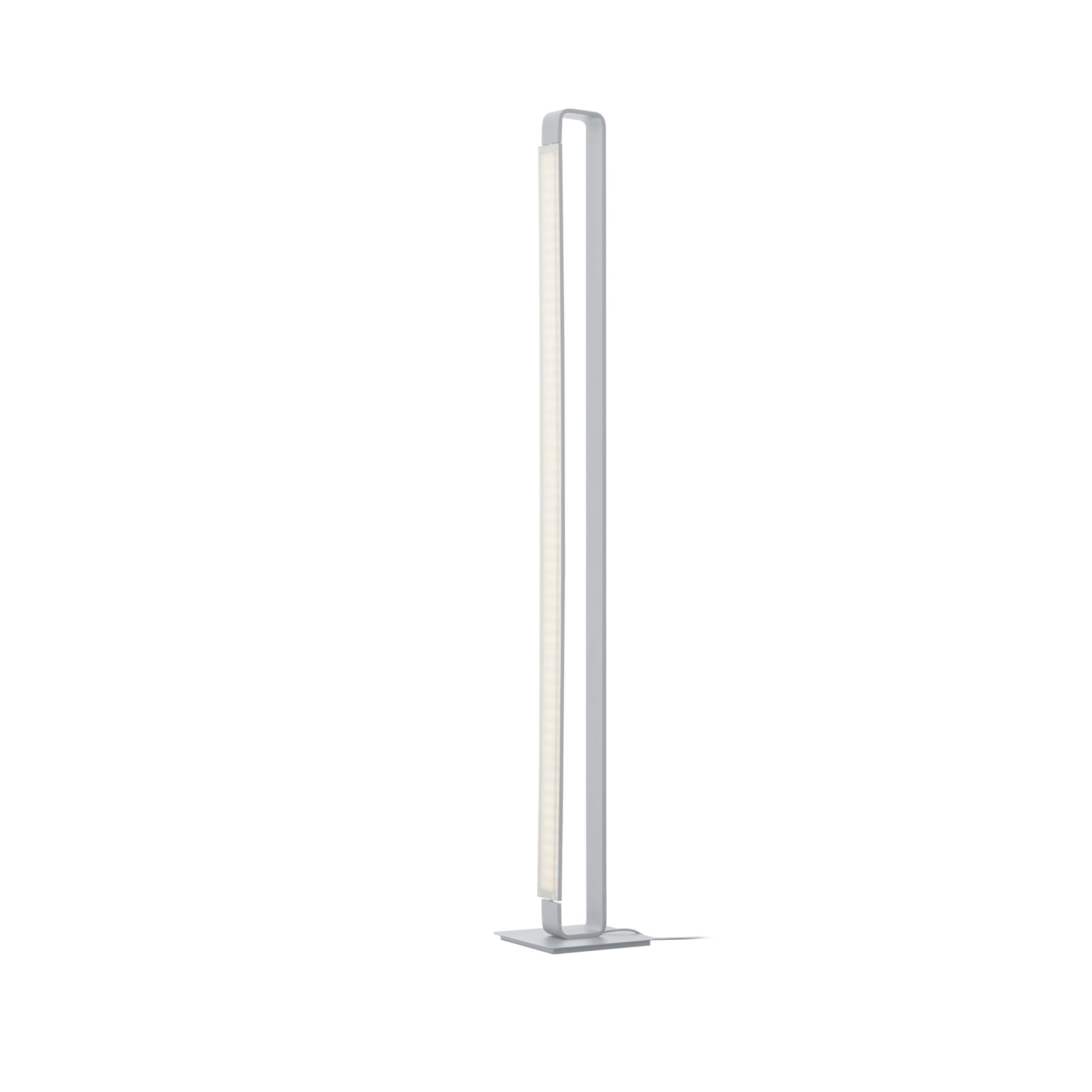 LED gulvlampe Box dreibar dimbar eloksert aluminium H120 cm detalj av lyskilde