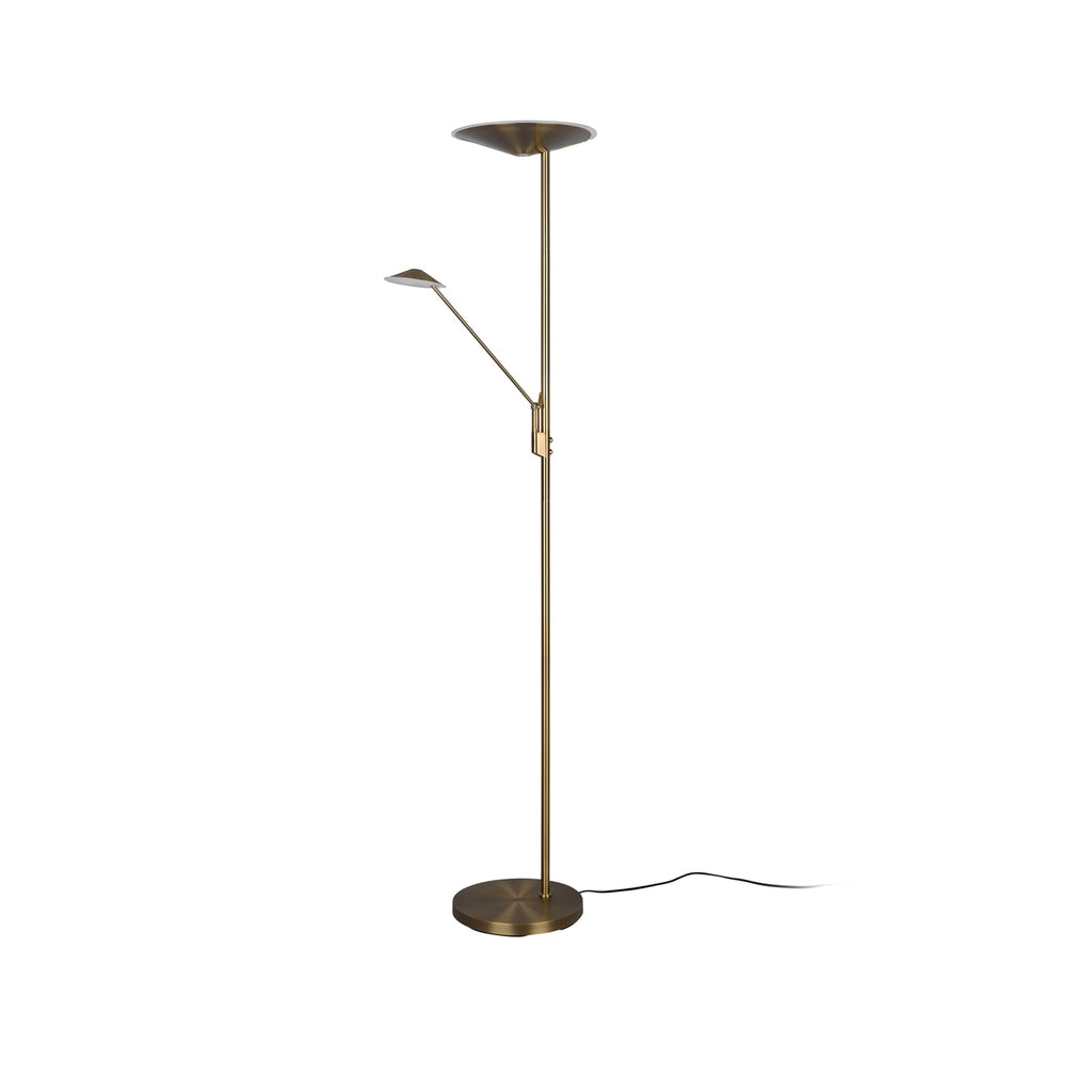 LED-gulvlampe Brantford med leselampe altmessing CCT detaljbilde