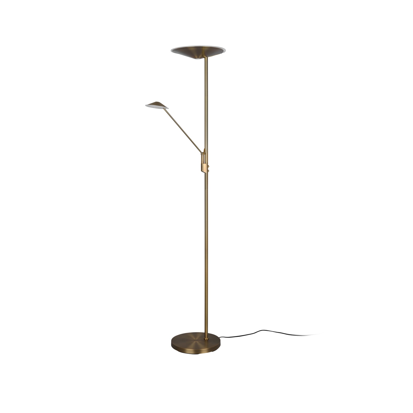 LED-gulvlampe Brantford med leselampe altmessing CCT detaljbilde