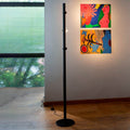 LED gulvlampe Calabrone 3-spots svart aluminium 170 cm forfra