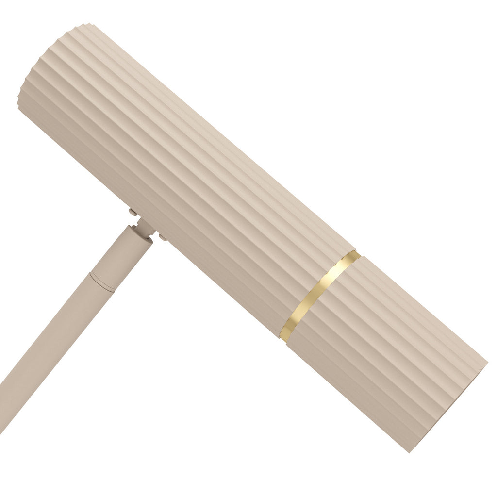 Montert LED gulvlampe Caminia stål sandfarget 158,5 cm i rom