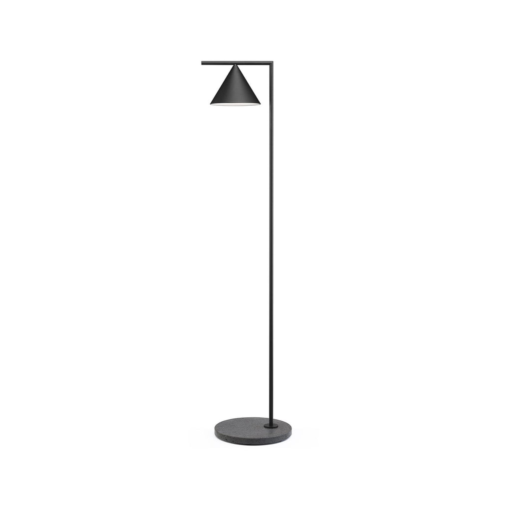 LED gulvlampe Captain Flint 2700K svart IP65 dimbar forfra