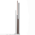 LED gulvlampe Cembalo 5-lys dimbar aluminium/brun forfra