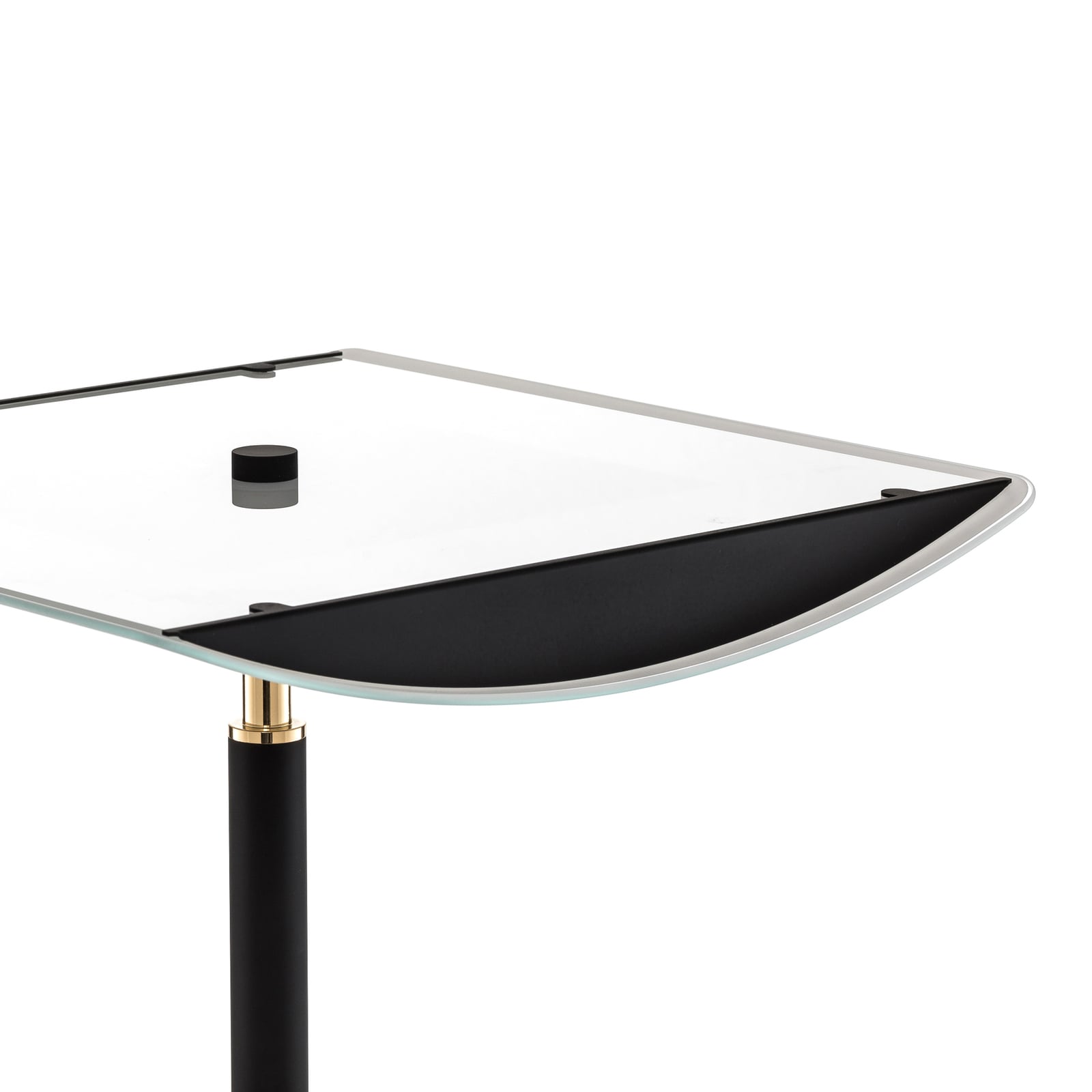 LED gulvlampe Charlin dimbar svart messing 182 cm justerbar leselampe