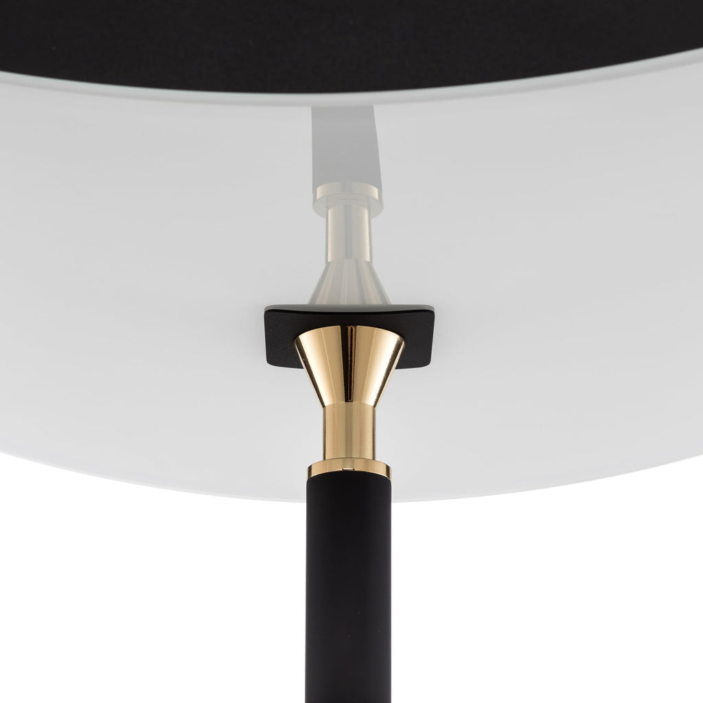 LED gulvlampe Charlin dimbar svart messing 182 cm base fot