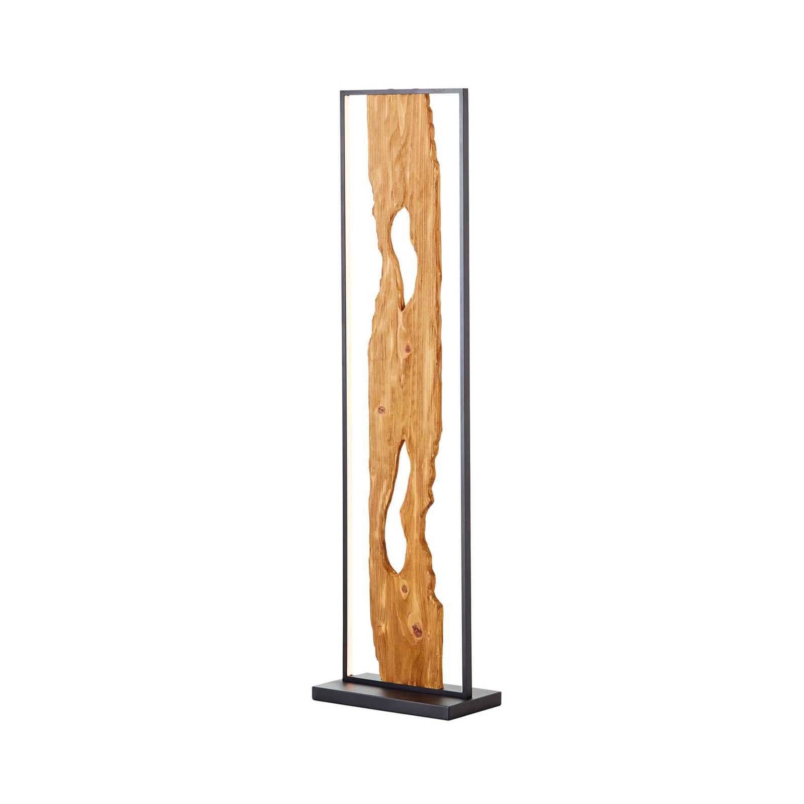 LED gulvlampe Chaumont tre/svart 120 cm 20W forfra