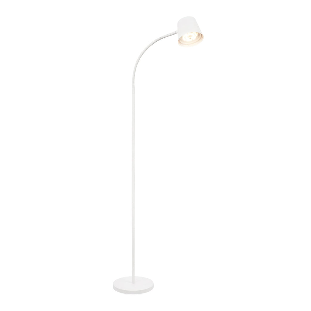 LED gulvlampe Cielo oppladbar hvit berøringsdimmer forfra