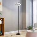 LED gulvlampe Cilian RGBW CCT dimbar Zigbee svart forfra