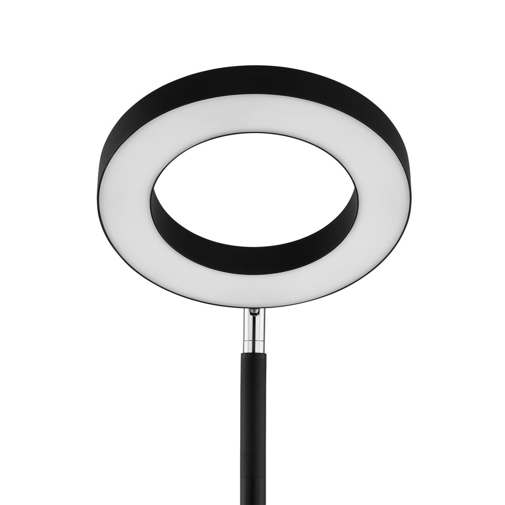 Sidevisning av LED gulvlampe Cilian RGBW CCT dimbar Zigbee svart