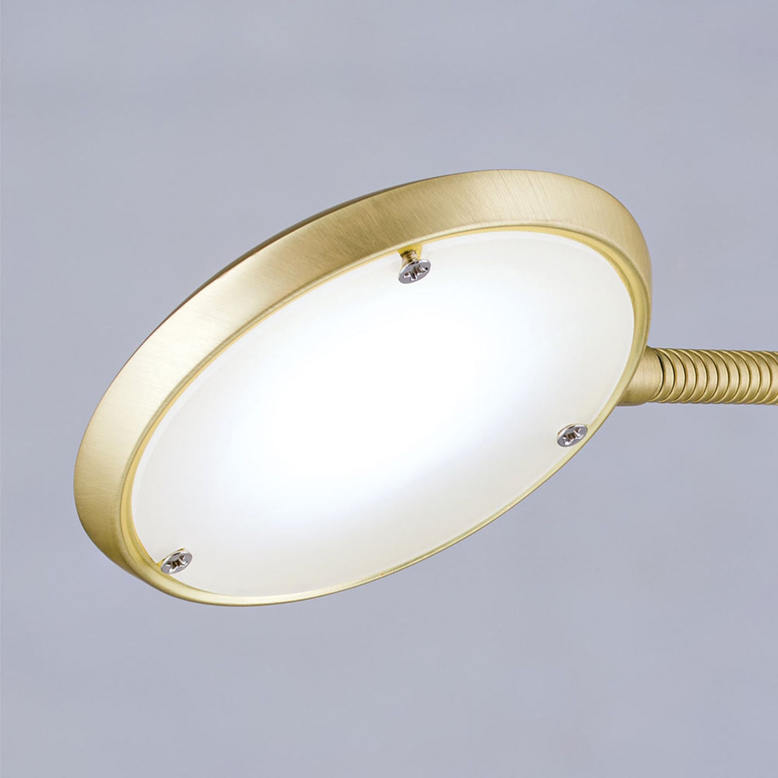 LED gulvlampe Cobra 2-lys matt messing dimbar CCT - ORION montert i stue