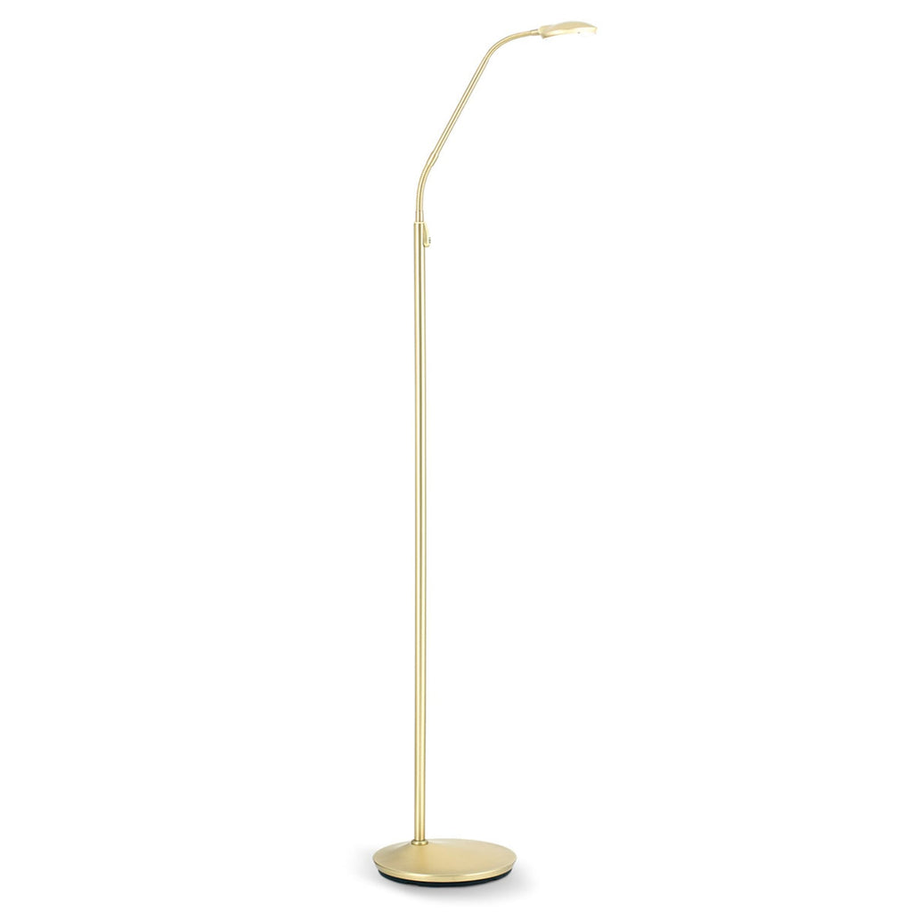 LED-gulvlampe Cobra dimbar CCT messing matt forfra