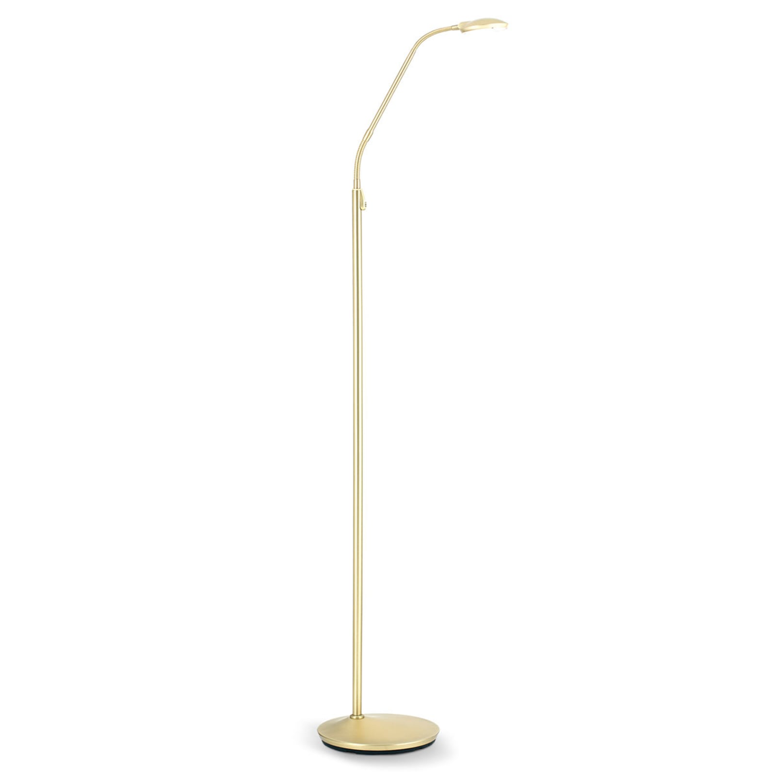 LED-gulvlampe Cobra dimbar CCT messing matt forfra