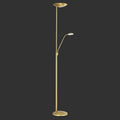 LED gulvlampe Cobra med leselampe dimbar CCT messing foran