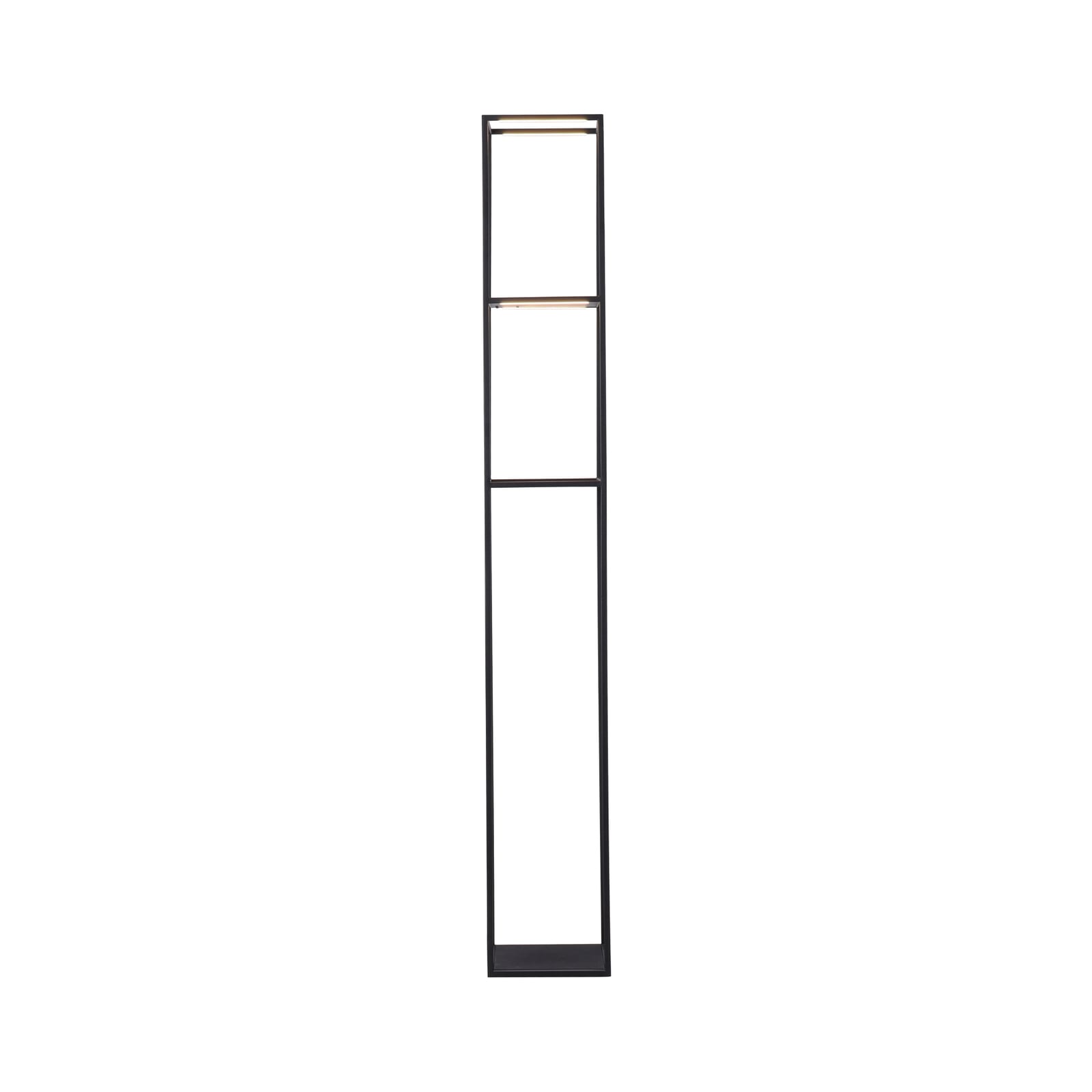 Nærbilde av touchdimmer på LED gulvlampe Contura dimbar matt svart 140 cm