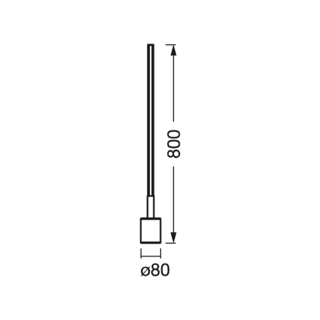 LED gulvlampe CORNER SLIM WiFi RGB CCT dimbar hvit 80 cm bakside