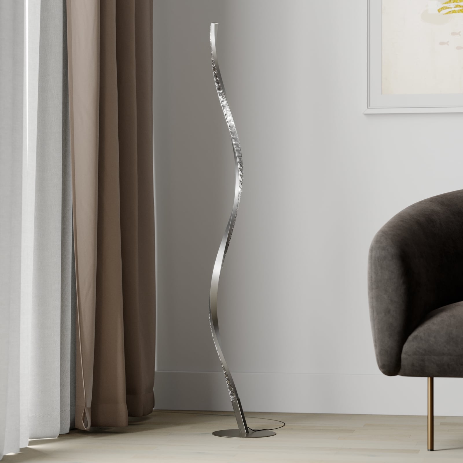 LED gulvlampe Criostal RGBW dimbar med fjernkontroll detalj