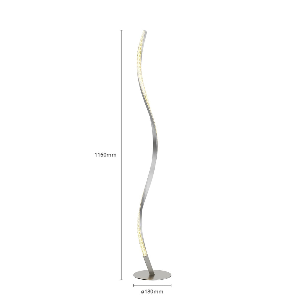 LED gulvlampe Criostal RGBW dimbar med fjernkontroll fjernkontroll