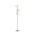 LED gulvlampe Curls messing dimbar 156 cm forfra