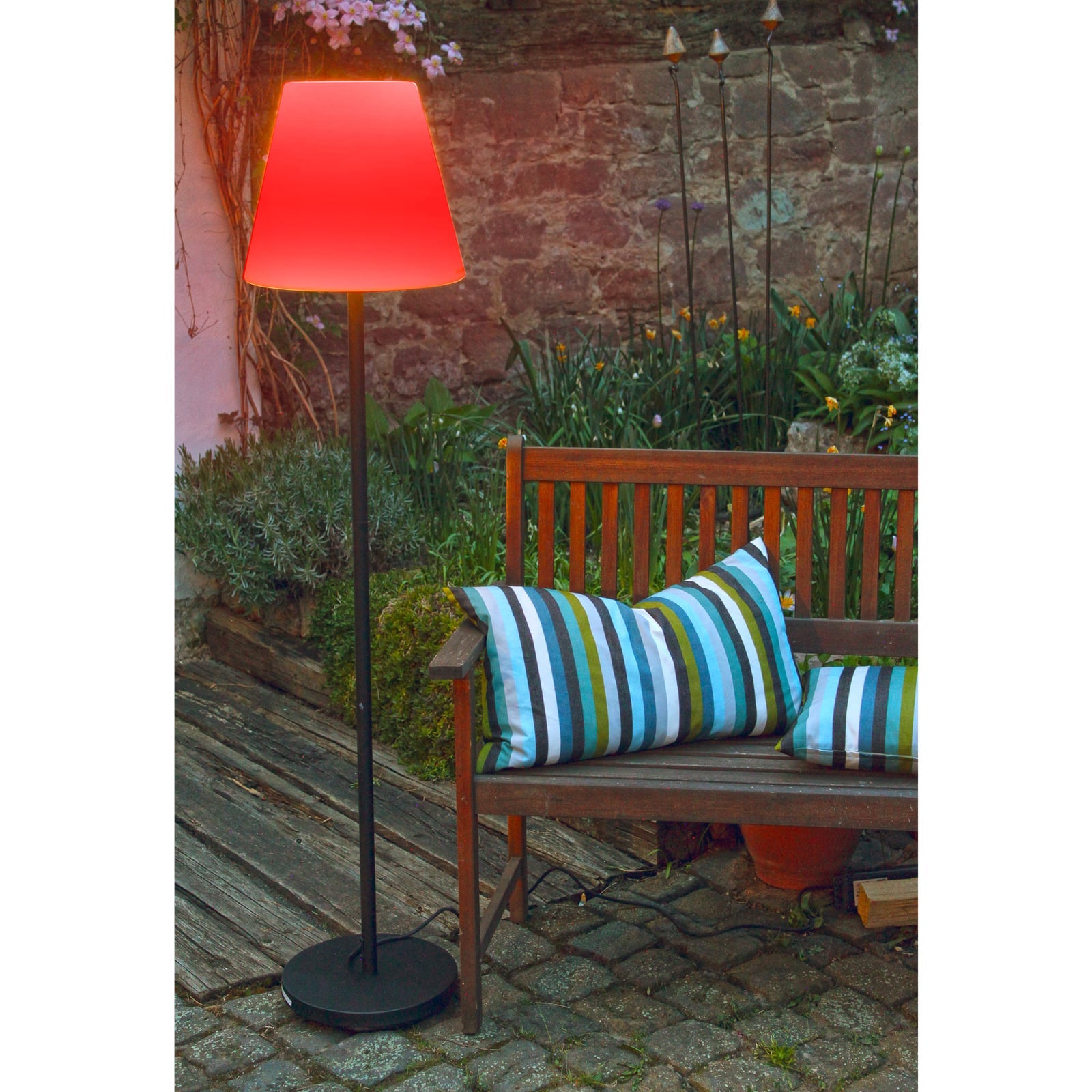 LED gulvlampe Danna dimbar RGB fjernkontroll IP44 forfra