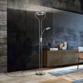LED gulvlampe Davos matt nikkel dimbar CCT forfra