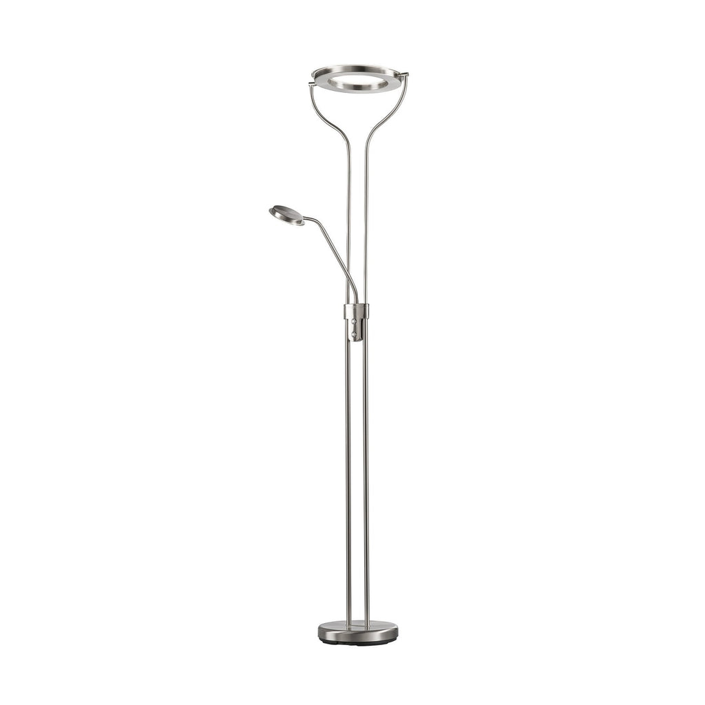 LED gulvlampe Davos matt nikkel dimbar CCT bakside
