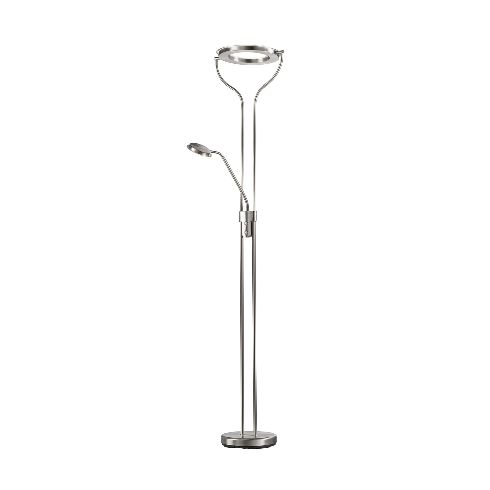 LED gulvlampe Davos matt nikkel dimbar CCT bakside