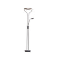 LED gulvlampe Davos med leselampe dimbar CCT sandgrå 180 cm forfra