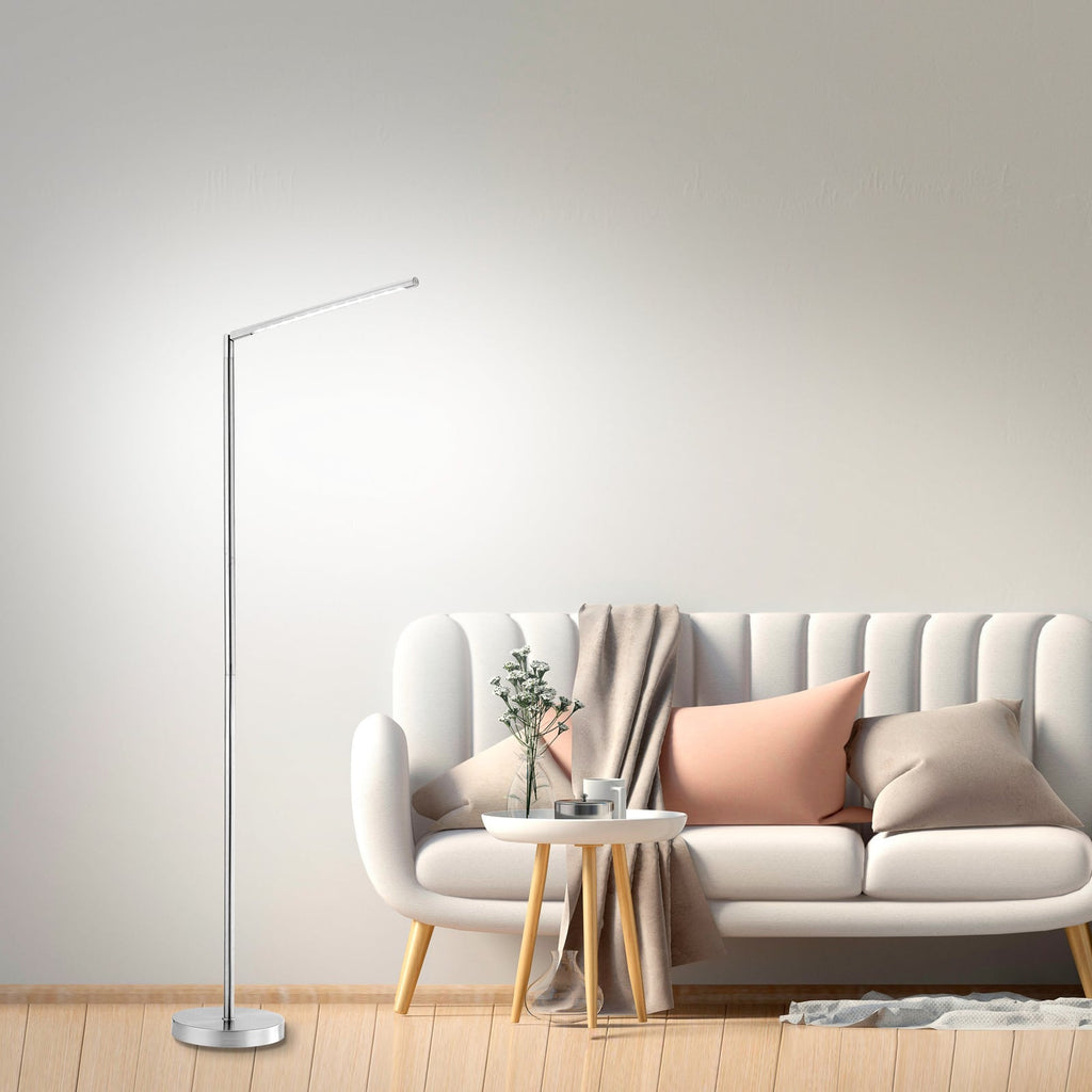 LED gulvlampe Dawda stålfarget bakside