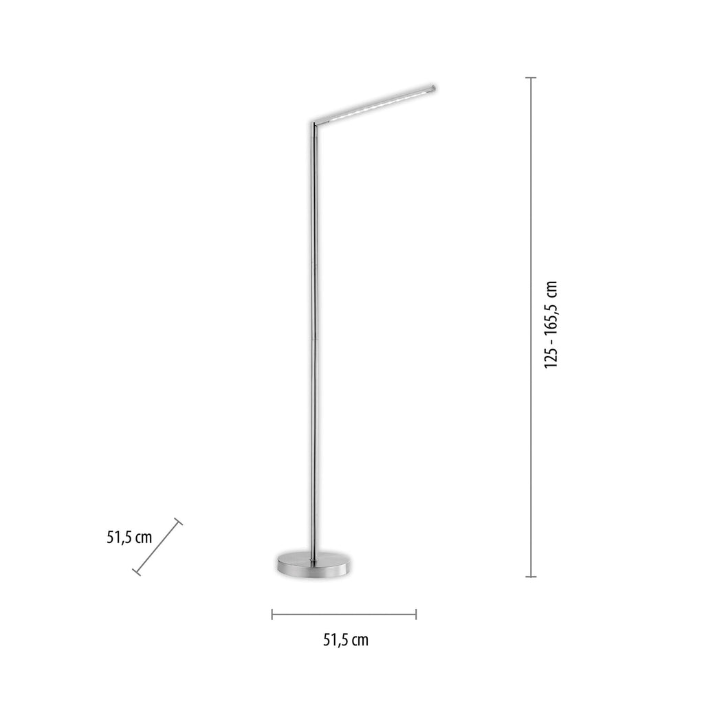 LED gulvlampe Dawda montert i stue