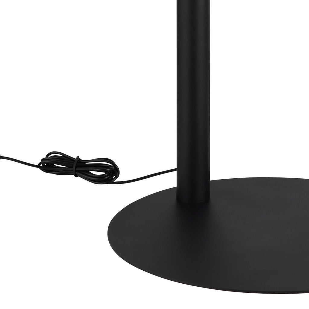 LED gulvlampe Della 3-lys svart/mørkegrå 190 cm kabel og fot