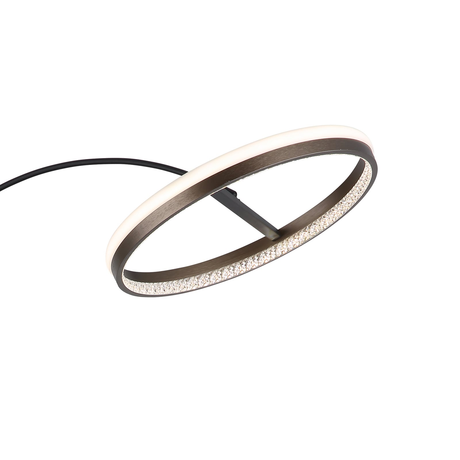 LED gulvlampe Della svart mørkegrå metall med kabel
