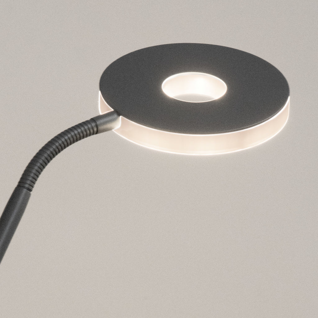 Detalj av LED gulvlampe Dent 2-lys dimbar CCT metall og glass
