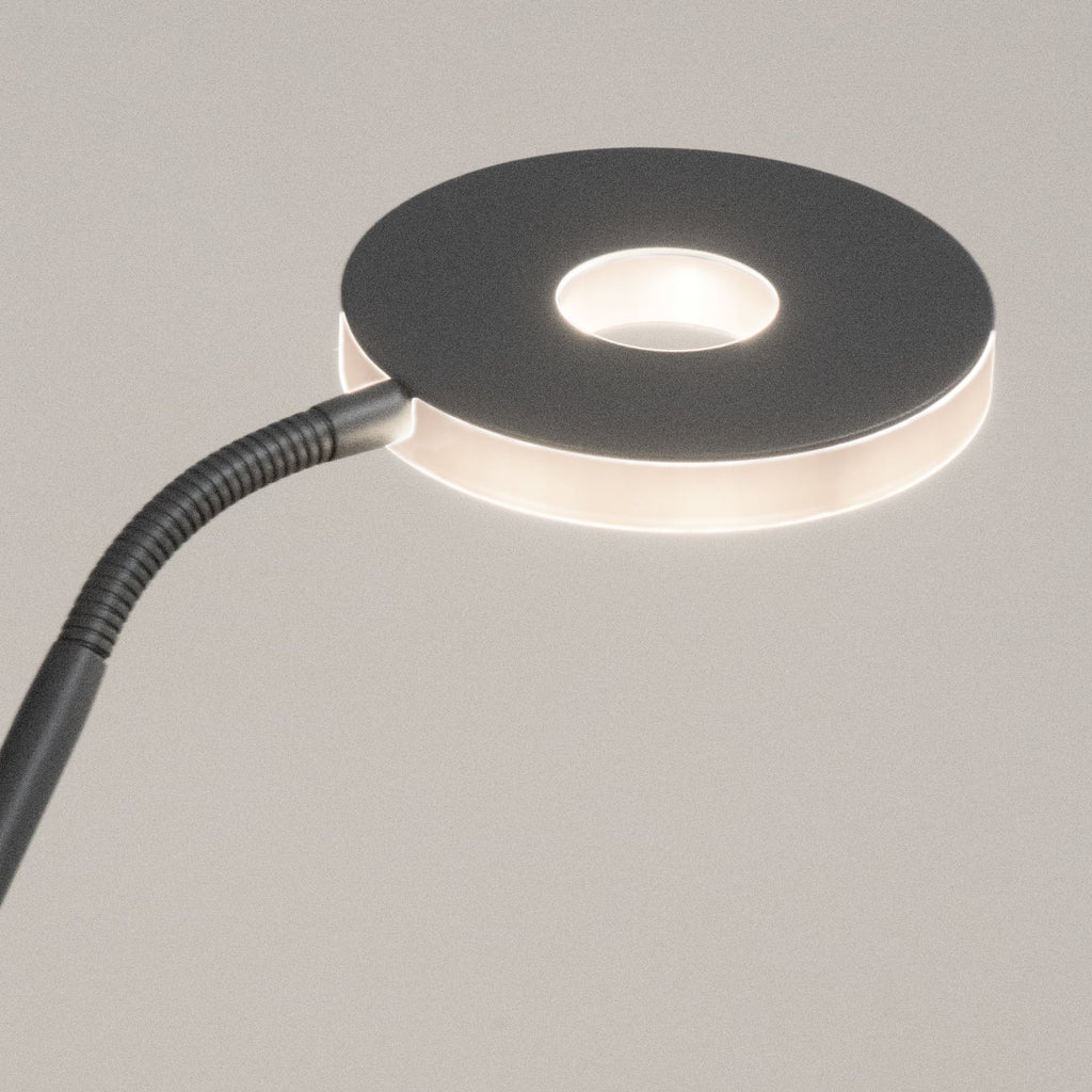 Detalj av LED gulvlampe Dent 2-lys dimbar CCT metall og glass