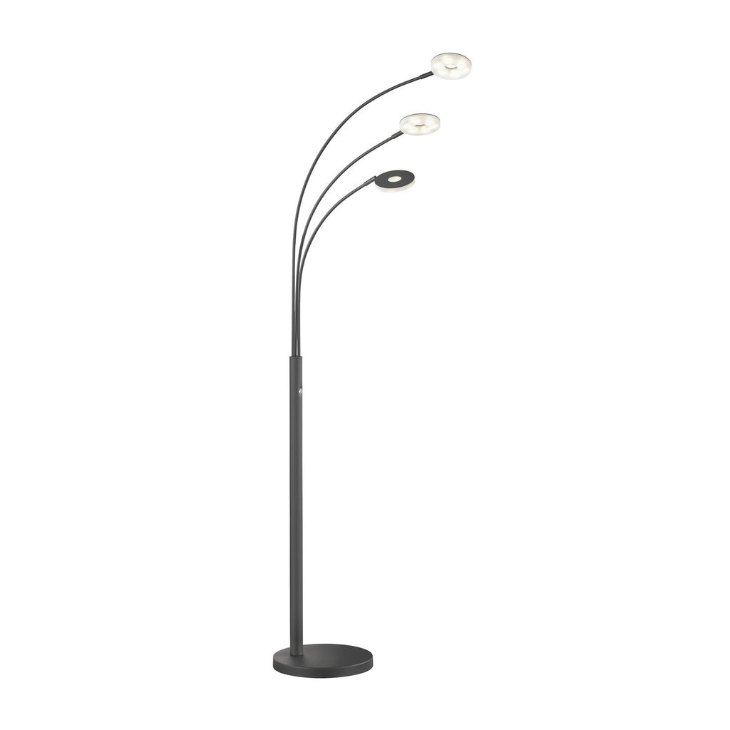 LED gulvlampe Dent 3-lys dimbar CCT svart 185 cm bakside