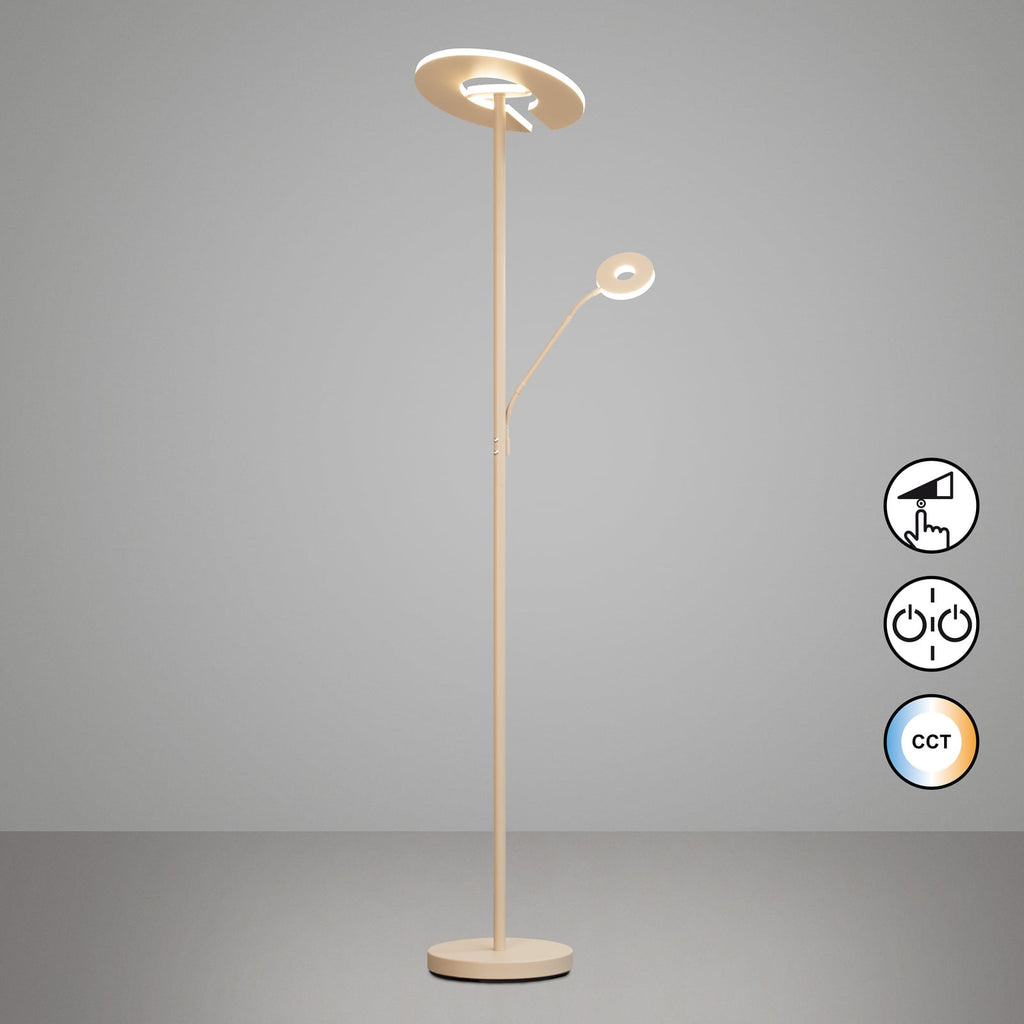 LED gulvlampe Dent dimbar CCT sand metall 180 cm nærbilde