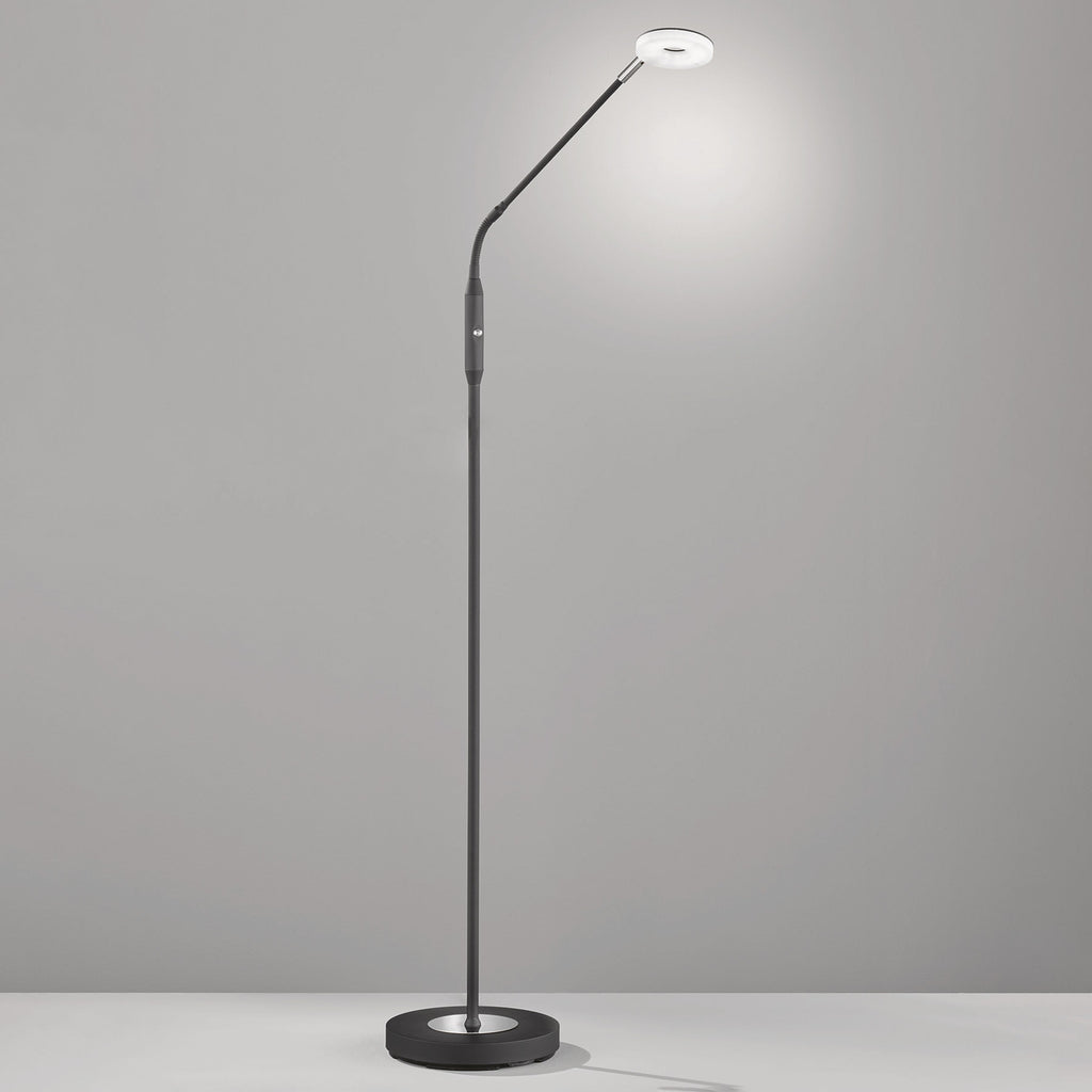 LED gulvlampe Dent dimbar CCT svart 150 cm 6W forfra