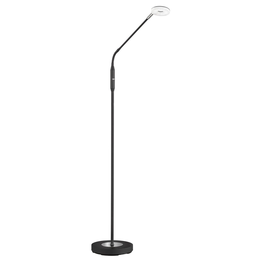 Bakside av LED gulvlampe Dent dimbar CCT svart 150 cm 6W