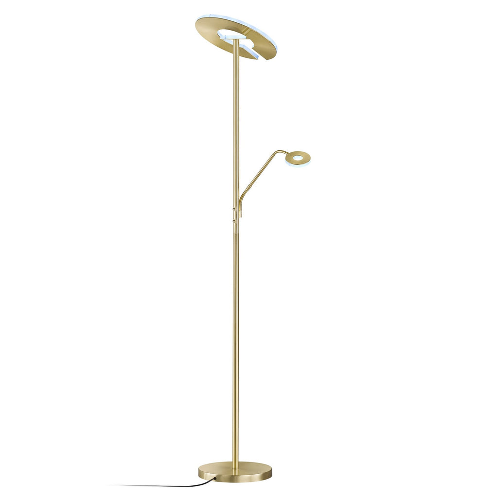 LED lyskilde på LED gulvlampe Dent med lesearm CCT dimbar messing 180 cm