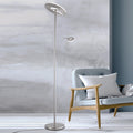 LED gulvlampe Dent med lesearm CCT dimbar nikkel forfra