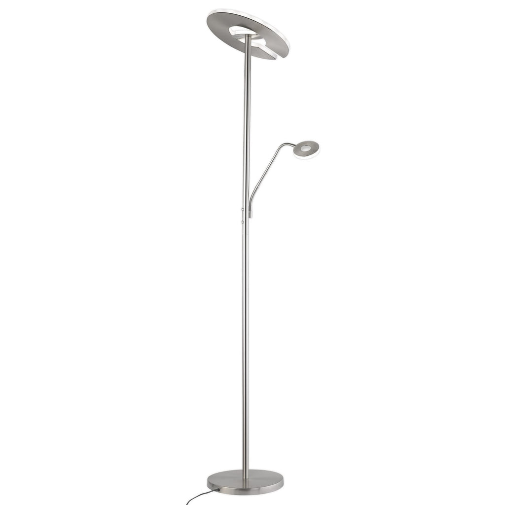 LED gulvlampe Dent med lesearm CCT dimbar nikkel bakside