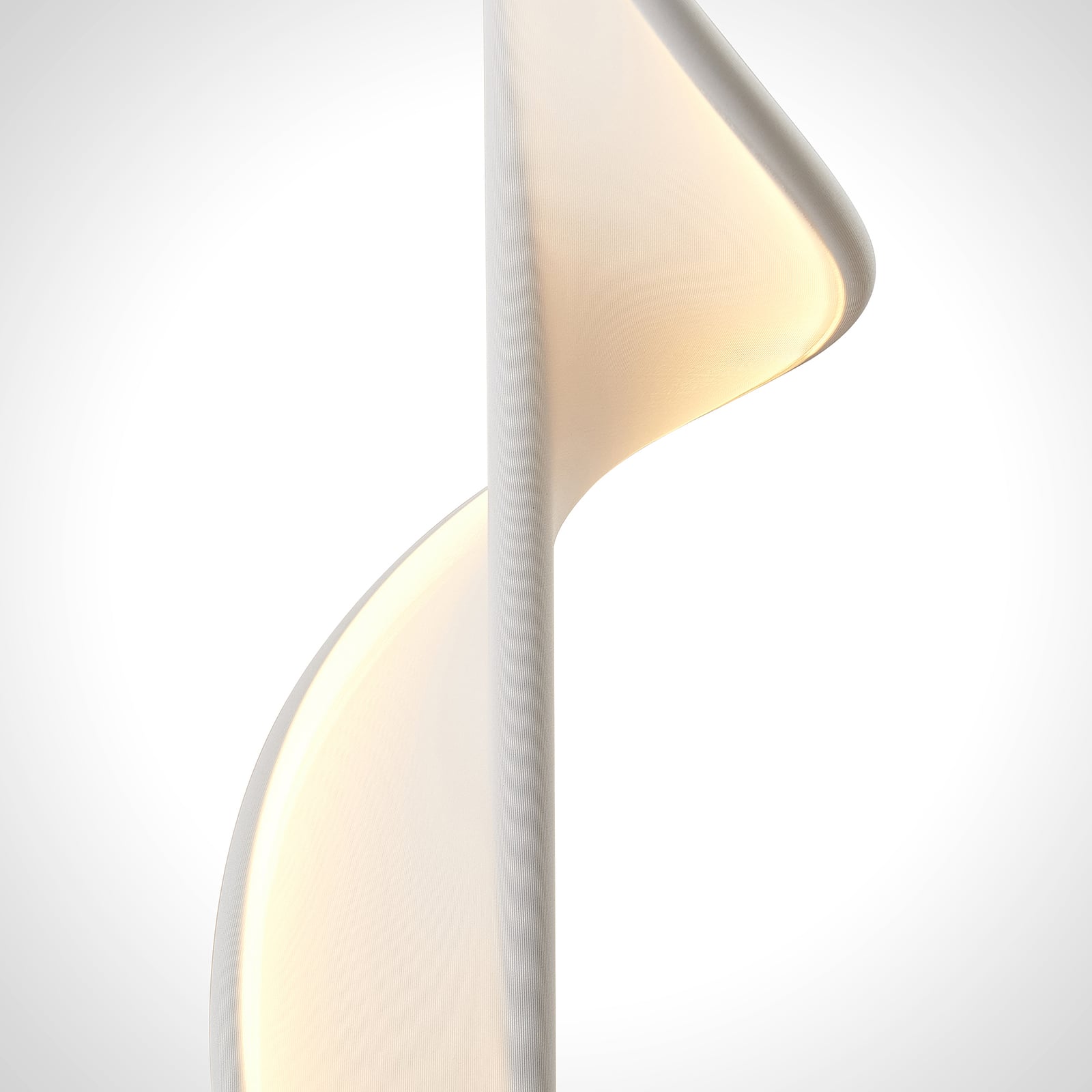 LED gulvlampe Edano tekstil dimbar hvit montert i rom