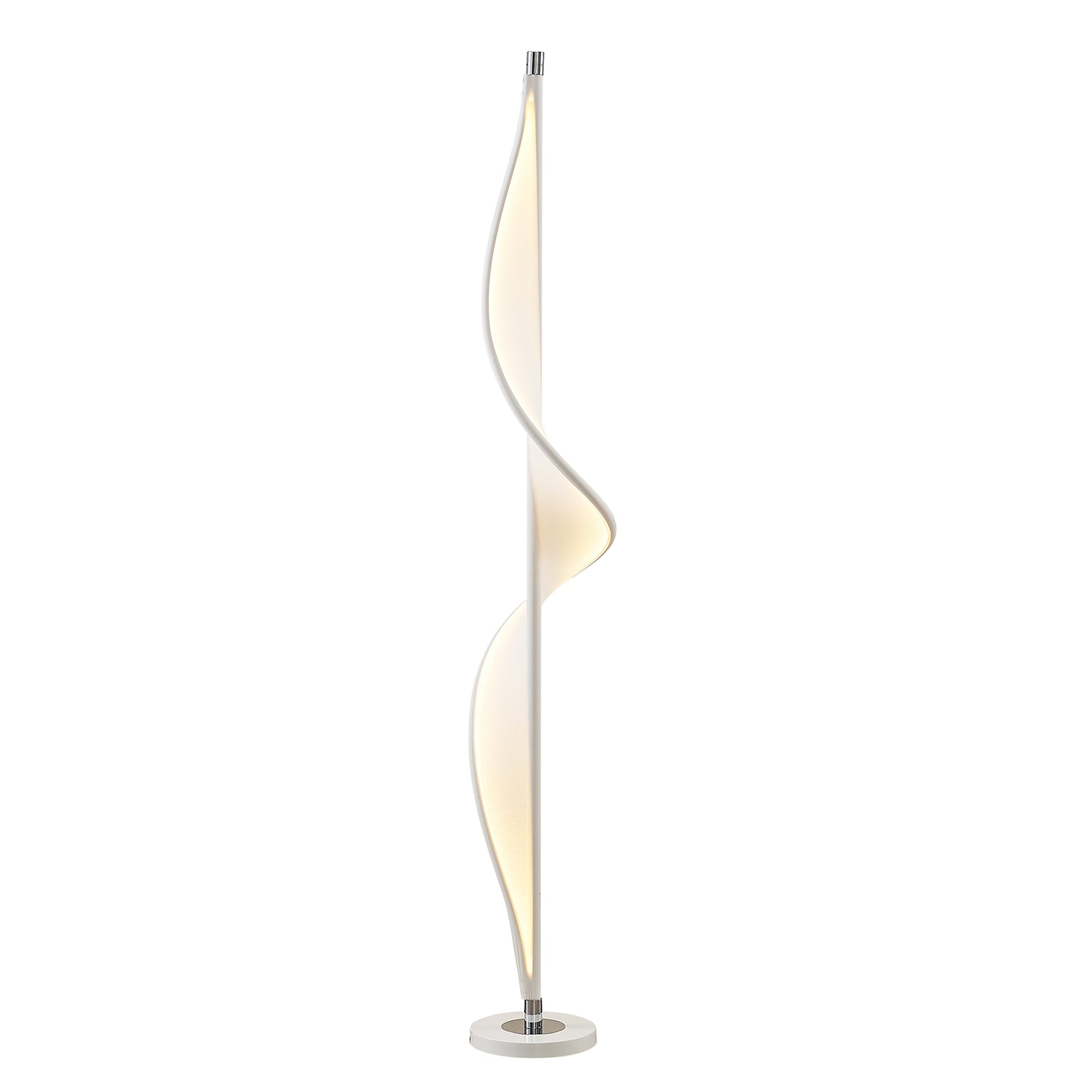 LED gulvlampe Edano tekstil dimbar hvit sideprofil