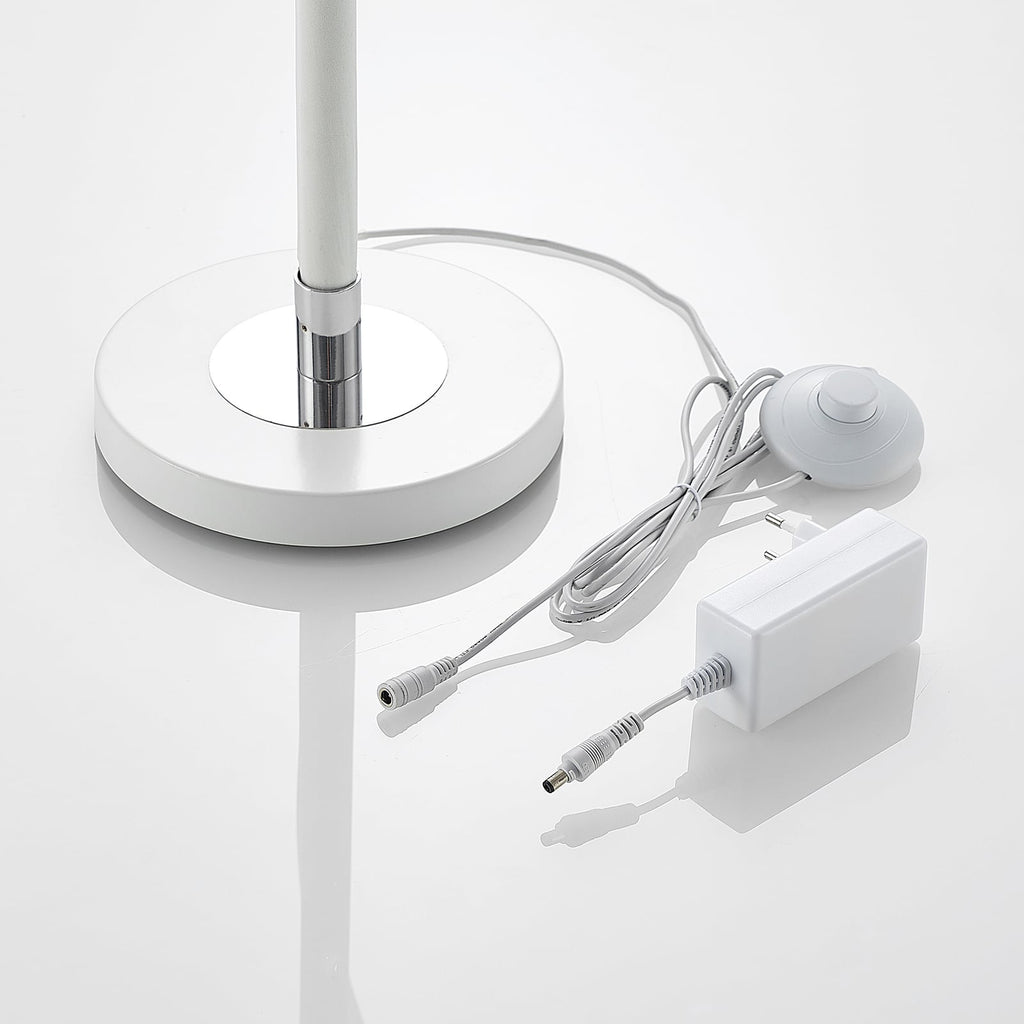 LED gulvlampe Edano tekstil dimbar hvit med varmlys