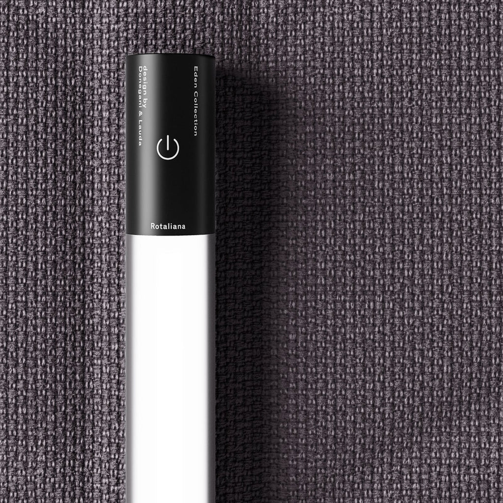 LED gulvlampe Eden Oak dimbar grå tekstil magnetisk LED-stav