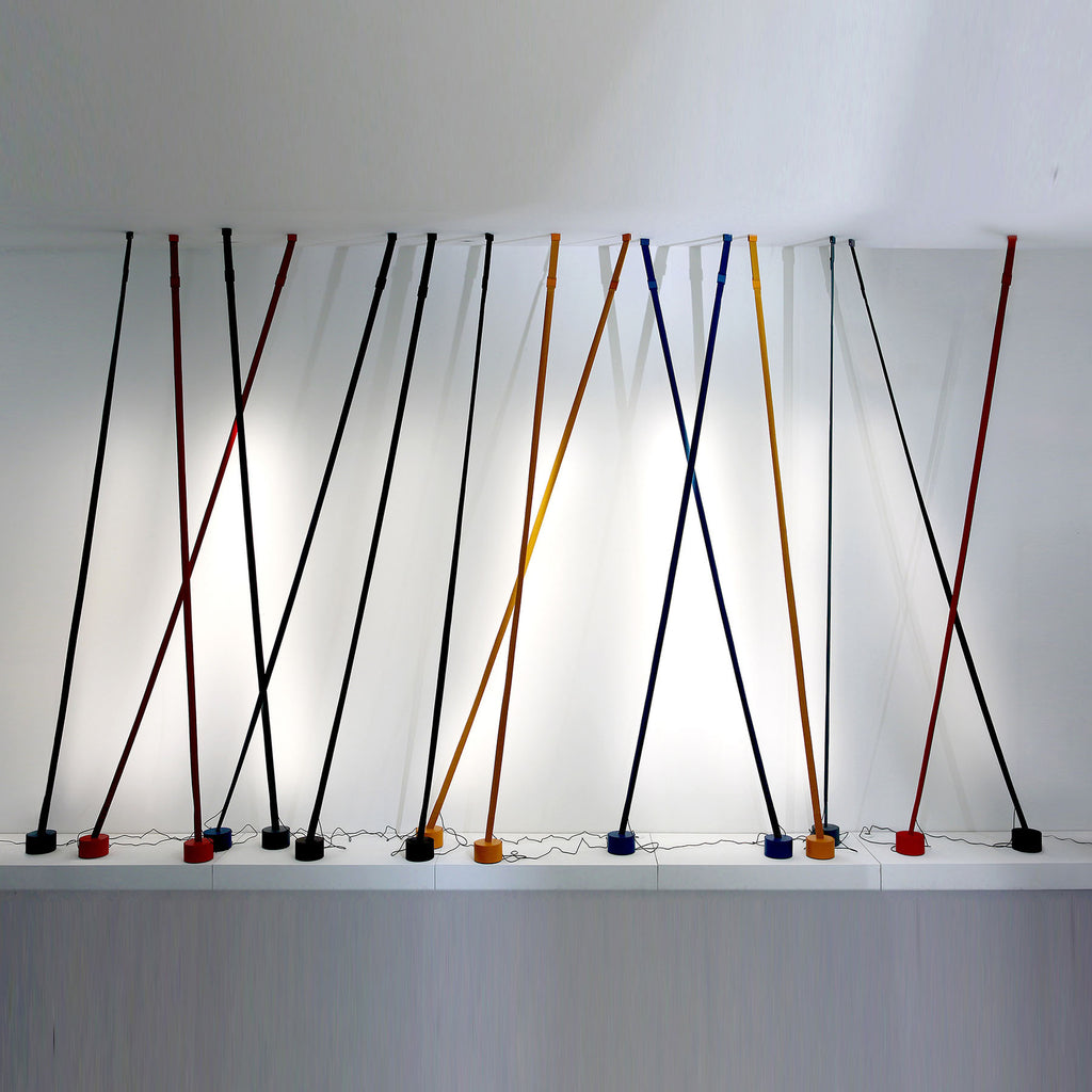 LED gulvlampe Elastica tekstilbånd dimbar rød 320 cm bakside