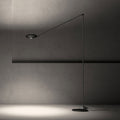 LED gulvlampe Elle justerbar 200 cm dimbar svart 45W forfra