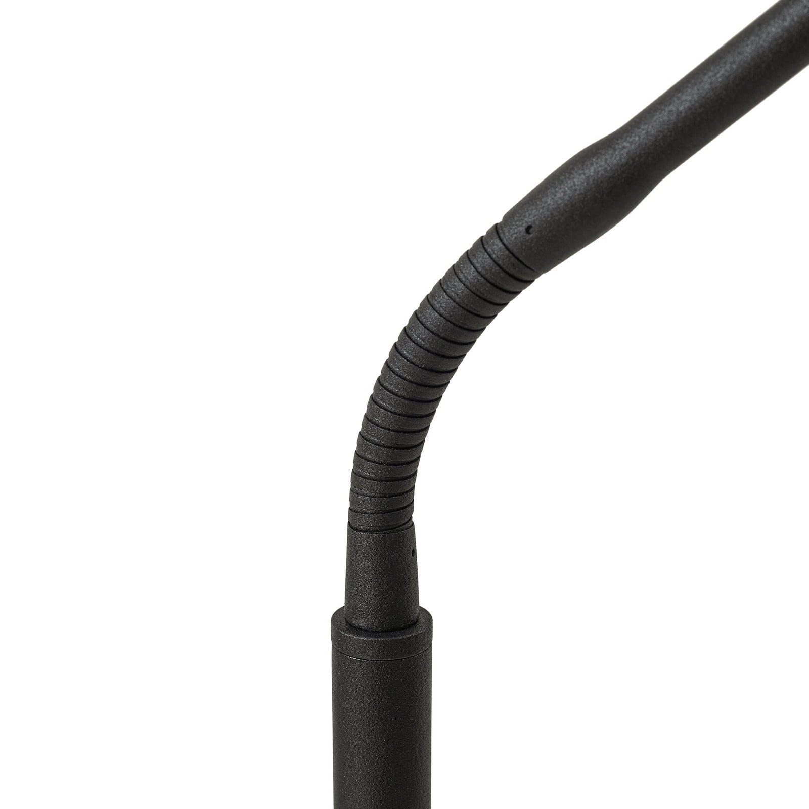 LED gulvlampe Elvyn oppladbar høydejusterbar svart USB-kabel for lading