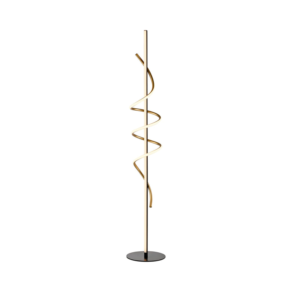 Nærbilde av den dimbare LED-lyskilden i LED gulvlampe Emanda dimbar svart-messing 144 cm