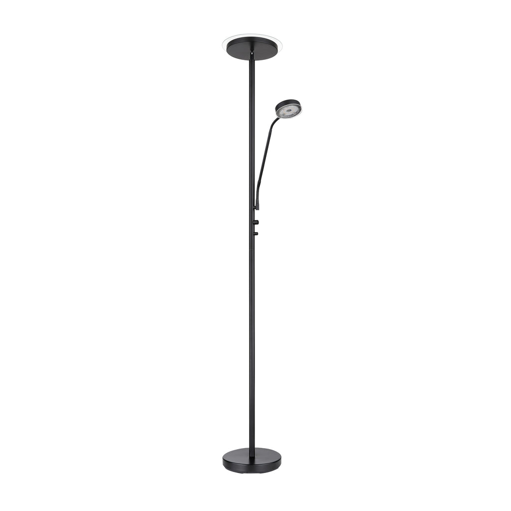 LED gulvlampe Ernst med fleksarm svart detalj av fleksarm